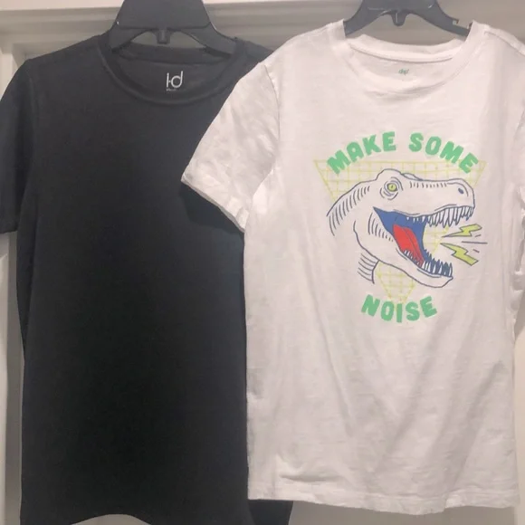 Lot of 2x: NWT [Ideology] Athletic & NWOT [dip] White Dinosaur T-Shirts - Y Sz L - Picture 4 of 12